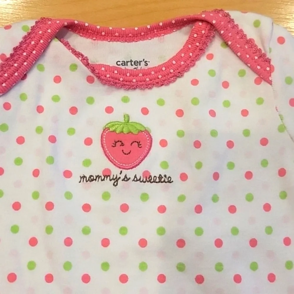 Carter's 6 month strawberry baby matching set